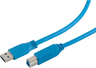Produktbild von USB Kabel A Stecker / B Stecker USB 3.0 blau 5m