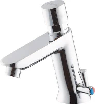 Productafbeelding van Deante Chrome Badkamerkraan met temperatuurregeling, opbouwmodel, 131 mm