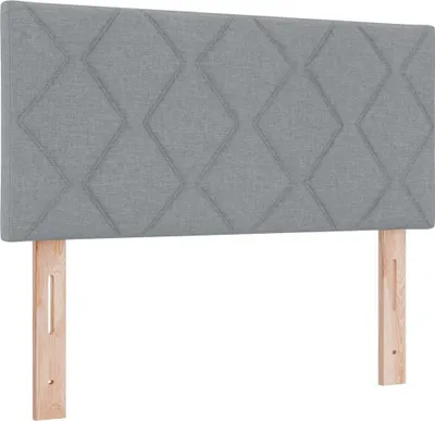 Image de Tête de lit vidaXL gris clair 90 cm tissu