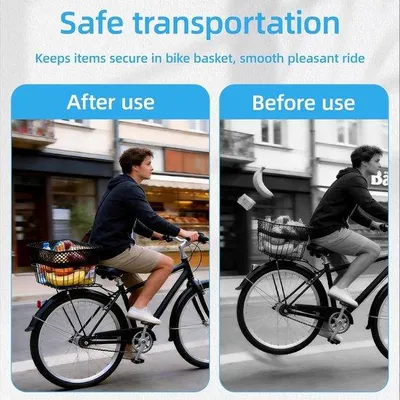 Productafbeelding van Fietsmand afdekking, bagagenet voor fietsmand achter, fietsmandnet voor bagagedrager en motorfiets, spannet voor alle