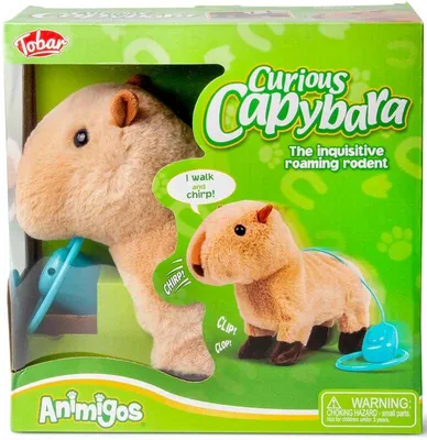 Produktbild von Tobar Plüsch Capybara interaktives Spielzeug mit Lauf- und Soundfunktion