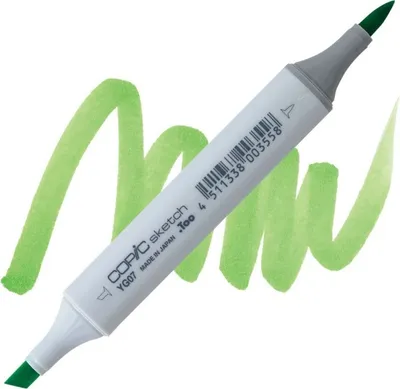 Image de COPIC Sketch double-face Pinceau & Ciseau, YG07 Vert acide