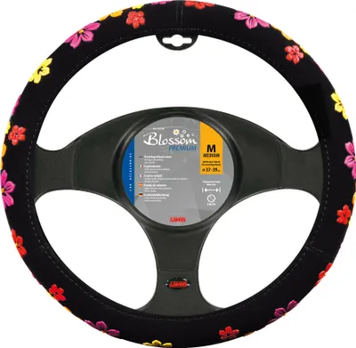 Zdjęcie produktu dla Pokrowiec na kierownicę TPE Blossom wykonany z mikrofibry i aksamitupoliuretan o średnicy 37/39 cm