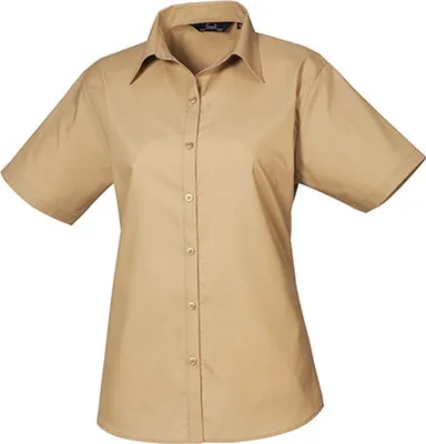 Zdjęcie produktu dla Bluzka damska Premier Workwear Poplin z krótkim rękawem