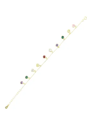 Produktbild von MIAMAR 1159400 Damen Armband Sterling-Silber 925 Gold bunt 19 cm