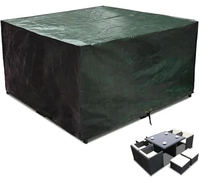 Produktbild von Schutzhülle für Gartenmöbel wasserdicht atmungsaktiv Polyethylen Grün 125x125x71cm