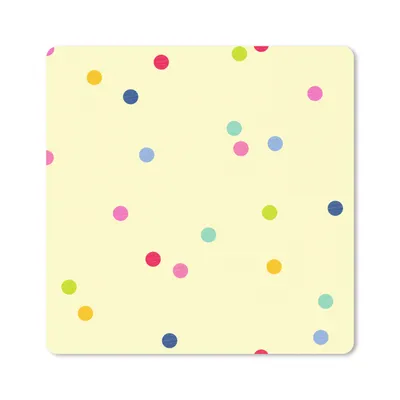 Produktbild von MuchoWow® Mauspad Mousepad Konfetti - Muster - Pastell 20x20 cm - Mousepads - Maus Mat - Pad - Mausunterlage - Desk Mat - Bureauartikeln