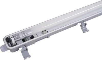 Image de Kit de Réglette LED étanche + 1 Tube Néon LED 150cm T8 22W - Blanc Neutre 4000K - 5500K