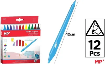 Image de Crayons de cire double face, 12 couleurs