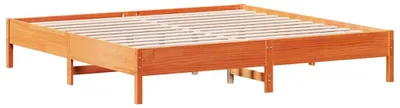 Produktbild von vidaXL Massivholzbett ohne Matratze Wachsbraun 180x200 Kiefernholz