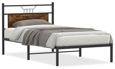 Image de Lit simple avec tête de lit et espace de rangement