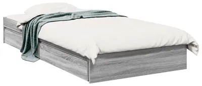 Immagine prodotto di Struttura letto con contenitore, grigio Sonoma, 80 x 200 cm, materiale derivato dal legno