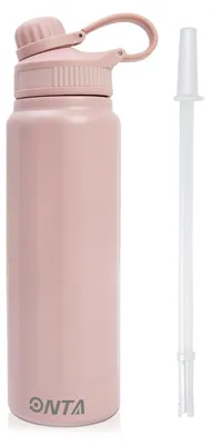 Isolierflasche 840 ml Edelstahl, auslaufsicher, rosa