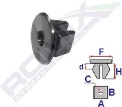 Produktbild von 10x ROMIX C60666 Clip radseitig