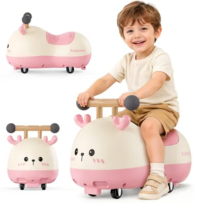 Produktbild von Kidiyana Hirsch Rutschauto ab 10 Monaten mit 360° Rollen Buchenholzgriff ABS-Korpus bis 30 kg
