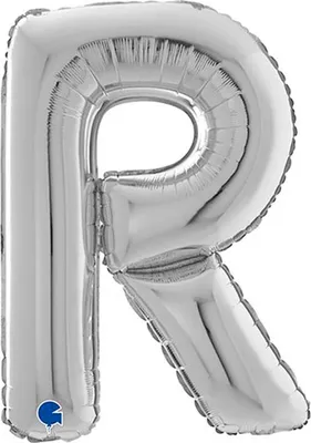 Produktbild von Riesenbuchstabe Folienballon 26"/66cm | Silber #R