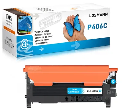 Produktbild von LOSMANN 1x Cyan Toner Kompatibel für Samsung CLT-406S CLP-360 / CLT-C406S für Samsung CLP-365W CLP-367W CLP-368 CLX-3300 CLX-3302 CLX-3303 CLX-3303FW CLX-3304 CLX-3305 CLX-3305FN CLX-3305FW CLX-3305W