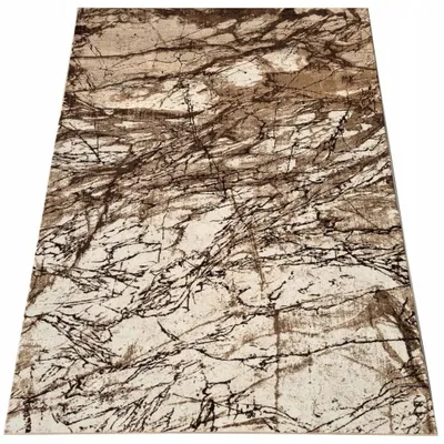 Obrázek produktu pro Moderní kusový koberec 160x220 cm DEMIAN - hnědý / béžový / černý