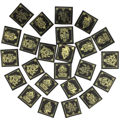 Produktbild von Gebetsfahne – Fahne – Ganesha – schwarz – Papier – ca. 10,5 x 10,5 cm