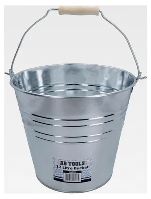 Produktbild von Verzinkter Eimer von Highlands | 7L oder 12L Schwerlast Metalleimer für Wasser, Kohle und Asche