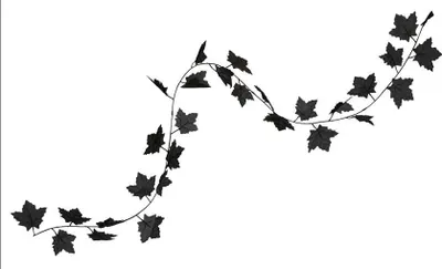 Image de Guirlande de feuilles noires - feuilles - Halloween - 180 cm
