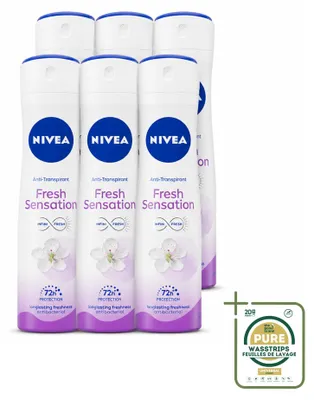 Immagine prodotto di 6 spray deodoranti NIVEA Fresh Sensation - 150 ml - Confezione risparmio - 6 pezzi