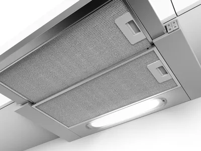 Image de Bosch Serie 4 DFT63AC50 cooker hood Semi built-in (pull out) Silver 360 m3/h