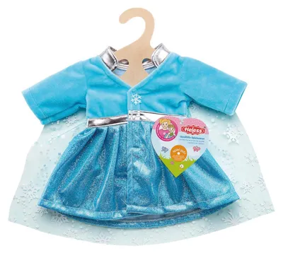 Produktbild von Puppenkleid Eisprinzessin mit Umhang, 35-45 cm