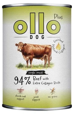 Produktbild von OLLO Plus Collagen Mono Beef - Nassfutter für Hunde - 800g