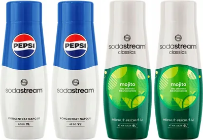 Obrázek produktu pro SODASTREAM Pepsi + Mojito sirupy pro sodovkovou fontánu 4 ks.