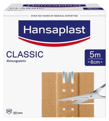 Produktbild von Hansaplast Classic Pflaster - 5 Meter - 5 m x 6 cm - B00KTDSUC8 | Packung (5 m)