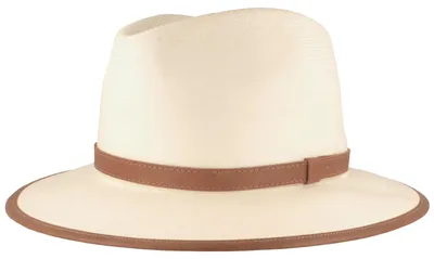 Produktbild von Monte Cristi Panama Traveller mit Ledergarnitur und Einfass UPF 50+ von Hut-Breiter, weiß, Gr. L