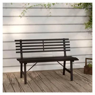 Produktbild von Gartenbank 110 cm Stahl Schwarz
