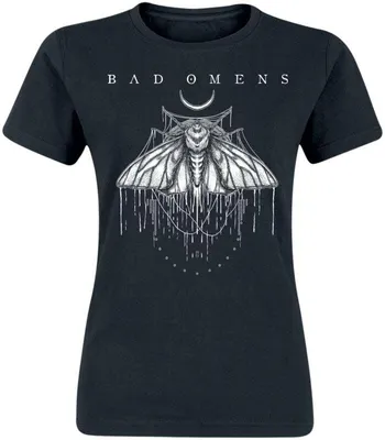 Produktbild von Bad Omens T-Shirt Damen Moth schwarz Band-Merch, Bands 100% Baumwolle M