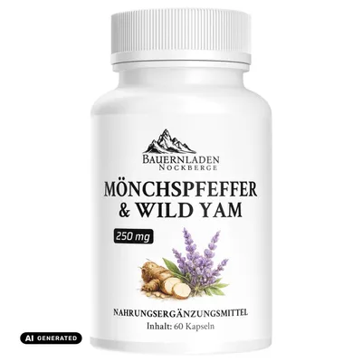 Produktbild von Bauernladen Nockberge | Mönchspfeffer & Wild Yam Kapseln 250 mg, KI-generiertes Bild