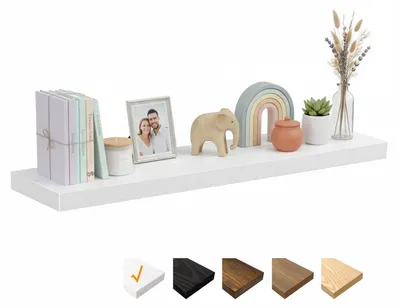 Productafbeelding van Omgoods - Wandplank 120 x 23.5 x 3.8 cm met Onzichtbare Beugels
