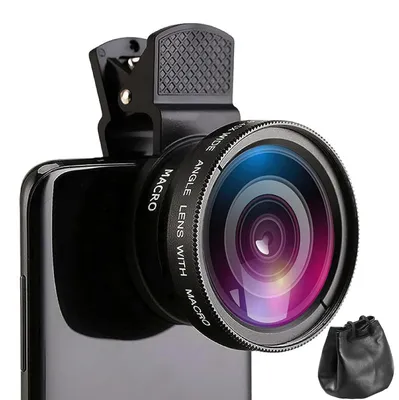 Productafbeelding van 2-in-1 Smartphone Camera Lens Kit - 0.45x Groothoek en 12.5x Macro