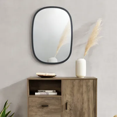 Image de Miroir mural 'Copertino' 70x50 cm noir mat