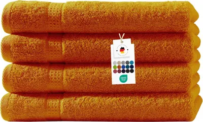 Produktbild von Handtücher 50x100 cm aus 100% Baumwolle im 4er Set, Frottier Handtücher Set 500g/m2