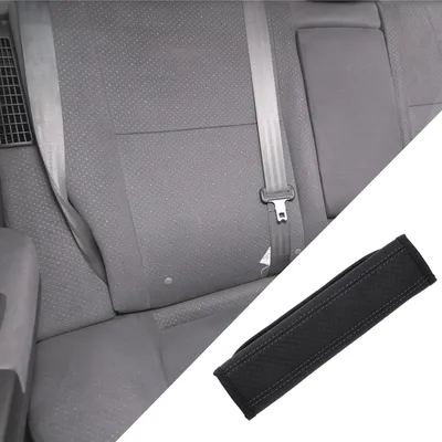 Image de coussins De ceinture sécurité Universels Pour Voiture / Pour Sac À Dos Pour Camion Voiture Suv / confortable Respirant Similicuir 6,5X23Cm / 1 Pièce Noir Gris