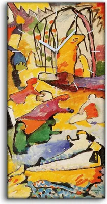 Produktbild von Wandbild Leinwand Bilder mit Uhr Geräuschlos Kunstdruck 30x60 Zusammensetzung 2 - weiße Hände