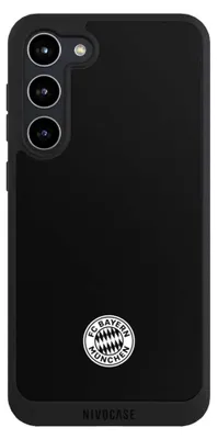 Produktbild von NIVOCASE Handyhülle für Samsung Galaxy S23+  Hülle NIVOpure Case Schwarz FC Bayern München FCB Offizielles Lizenzprodukt