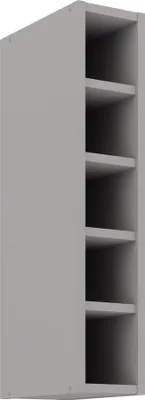 Produktbild von Hängeschrank Regal 15 cm Bianca Grey Rose - Grau Küchenzeile Küchenblock