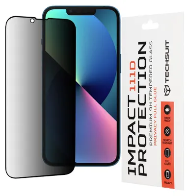 Zdjęcie produktu dla Techsuit Szkło hartowane 111D iPhone 13 iPhone 13 Pro iPhone 14 - czarne