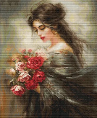Produktbild von Luca-S Kreuzstich Stickpackung "Ruhige Schönheit", Zählmuster, 29x35cm