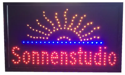 LED-Schild mit wechselnden Motiven, rot, 55 x 33 cm