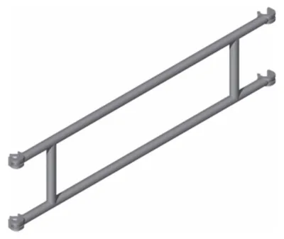 Produktbild von Zarges Geländer für Gerüste, Gerüstlänge 2,50m