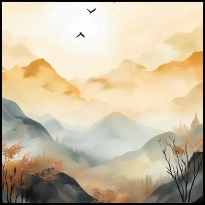 Image de Affiche 100 x 100 cm Aurore boréale