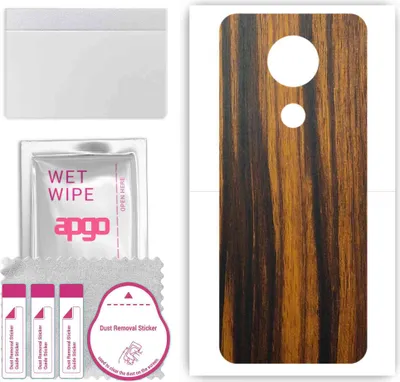 Produktbild von apgo Rückseite Schutzfolie, Skin, kompatibel mit Nokia C5 Endi, Hinten Displayschutzfolie aus Vinylfolie, kratzfest, einfache Montage - Tigerwood