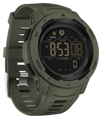 Produktbild von findtime Sportuhr, digital, militärisch, wasserdicht, 50 m, mit Stoppuhr, Alarm,